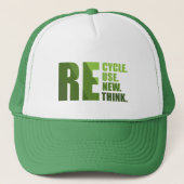 Casquette Recycler réduire la réutilisation renouveler repen (Devant)