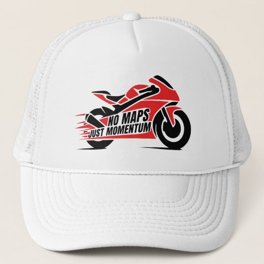 Casquette Red Black Sport Motorcycle (Devant)