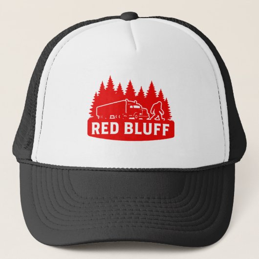 Casquette Red Bluff Bigfoot Semi-Truck & Forest Silhouette (Devant)