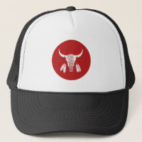 Red Ghost Dance Buffalo chapeau de camionneur noir