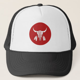 Casquette Red Ghost Dance Buffalo chapeau de camionneur noir