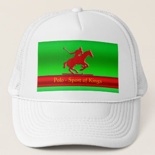 Casquette Red Polo Pony et Rider sur chrome rouge