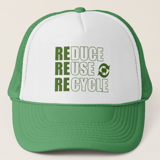 Casquette Réduire la réutilisation du recyclage (Devant)
