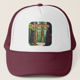 Casquette Redwood National Park California Tree Retro