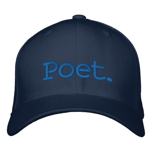 Casquette réglable brodée pour poète minimaliste (Devant)
