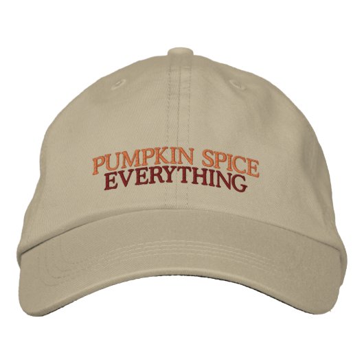 Casquette réglable brodée 'Pumpkin Spice Everythin (Devant)
