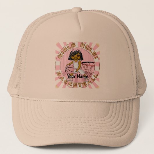Casquette Règles de filles Basketball (Devant)