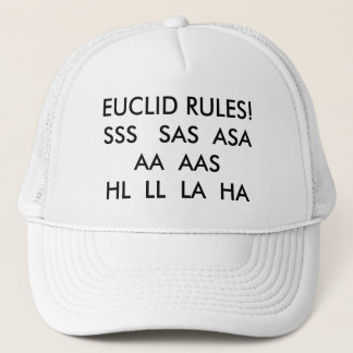 CASQUETTE RÈGLES D'EUCLID ! HL   DE SSS SAS   ASA AA AAS LL…