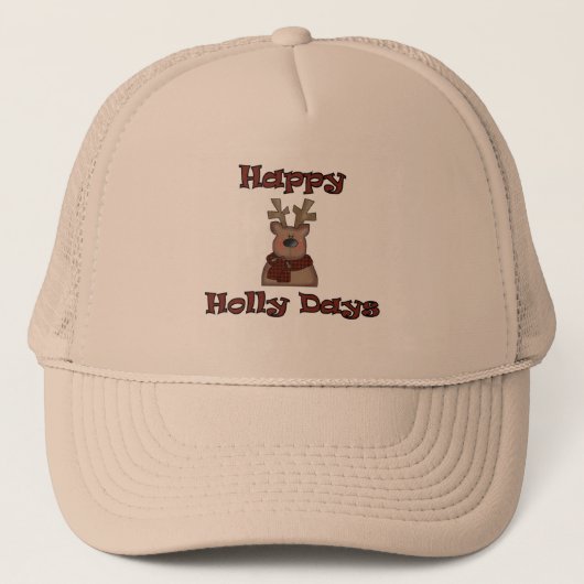 Casquette Reindeer Holly Days Tshirts et cadeaux (Devant)