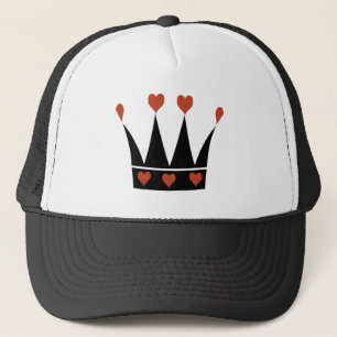 Casquette Reine de couronne de coeurs