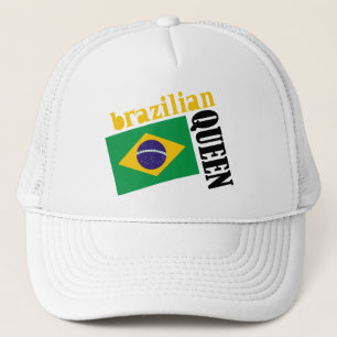 Casquette Reine et drapeau brésiliens