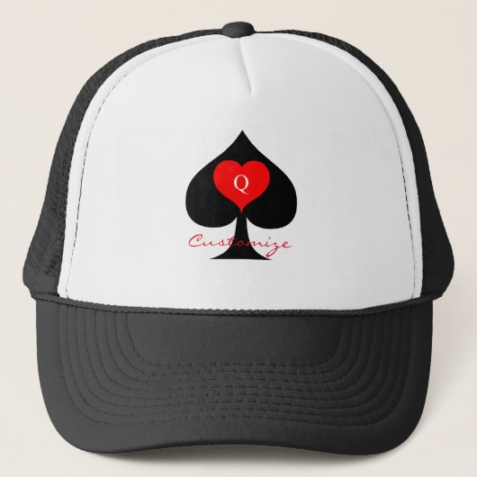 Casquette Reine noire des pique Coeur rouge Thunder_Cove (Devant)