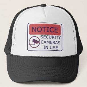 Casquette Remarquez Les Caméras De Sécurité En Cours D'Utili