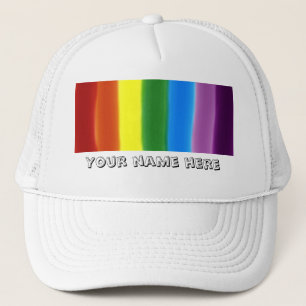 Casquette remplissage arc-en-ciel, Votre nom ici