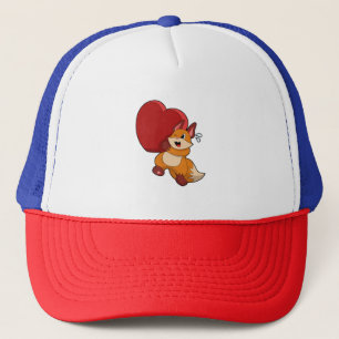 Casquette Renard à l'amour avec le coeur