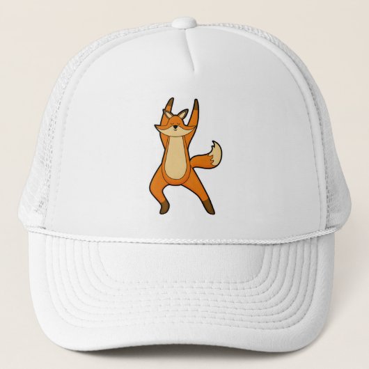 Casquette Renard au Yoga Exercice d'étirement (Devant)