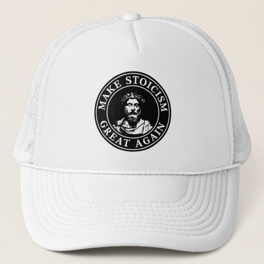 Casquette Rendre le stoïcisme grand (blanc) (Devant)