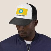Casquette République de drapeau de la Kalmoukie (En situation)