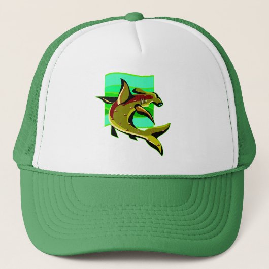 Casquette Requin à marteau vert (Devant)