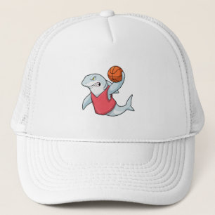Casquette Requin aux sports avec basket-ball