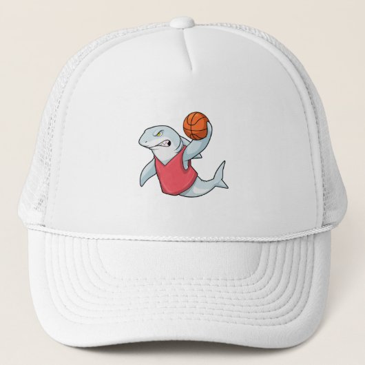 Casquette Requin aux sports avec basket-ball (Devant)