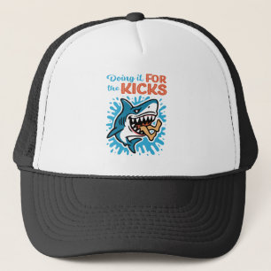 Casquette Requin bleu cool pour les sensations fortes
