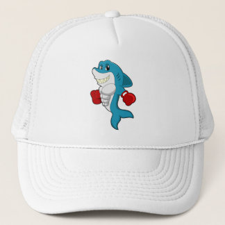 Casquette Requin en boîte avec gants de boxe