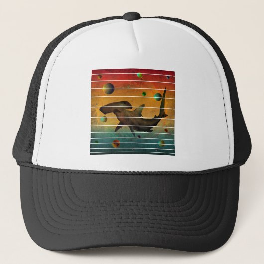 Casquette Requin spatial vintage amusant (Devant)