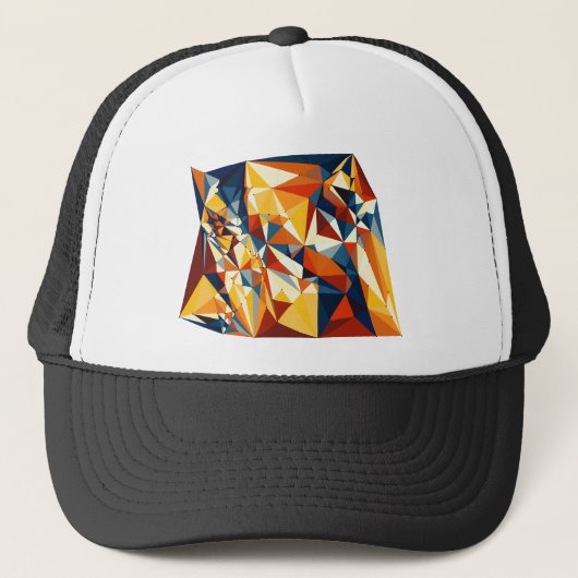 Casquette Réseau de triangles multicolores (Devant)