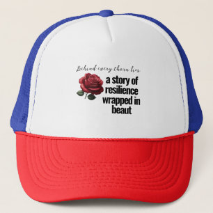 Casquette "Résilience en fleur - Rose citation Tee"