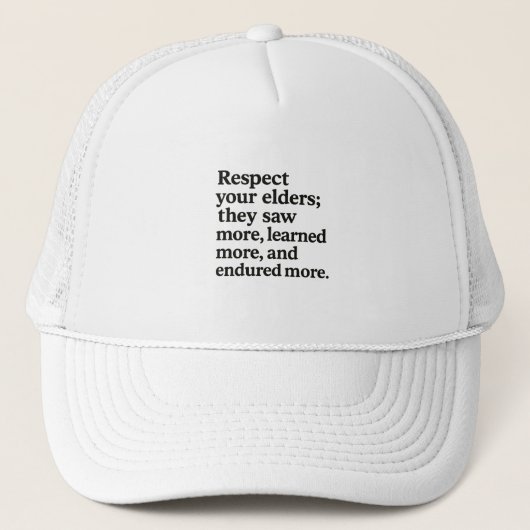 Casquette Respect des aînés (Devant)