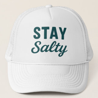 Casquette Reste Salé | Graphisme de Surf Côté Bleu Sarcelle