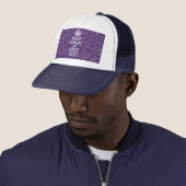 Casquette Restez calme et ayez votre texte Glamor Mauve (En situation)
