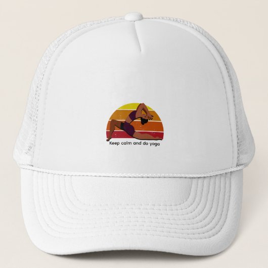 Casquette Restez calme et faites du yoga (Devant)
