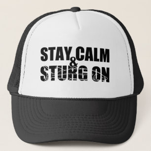 Casquette Restez le calme et le Sturg dessus - Sturg blanc -