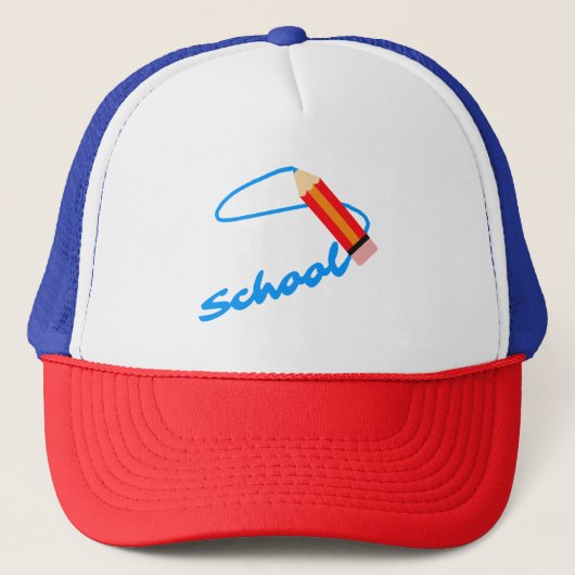 Casquette Retour à l'écriture au crayon de l'école (Devant)