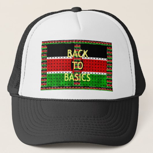 Casquette Retour aux bases : Kenya Drapeau Thème de la cultu (Devant)