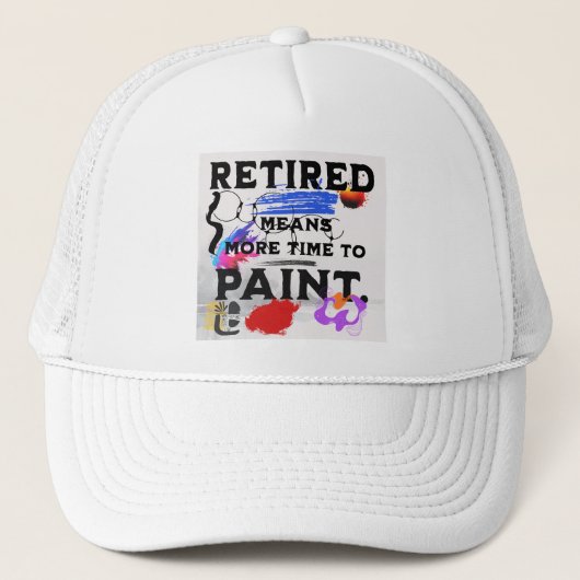 Casquette Retraité Plus de temps pour peindre (Devant)