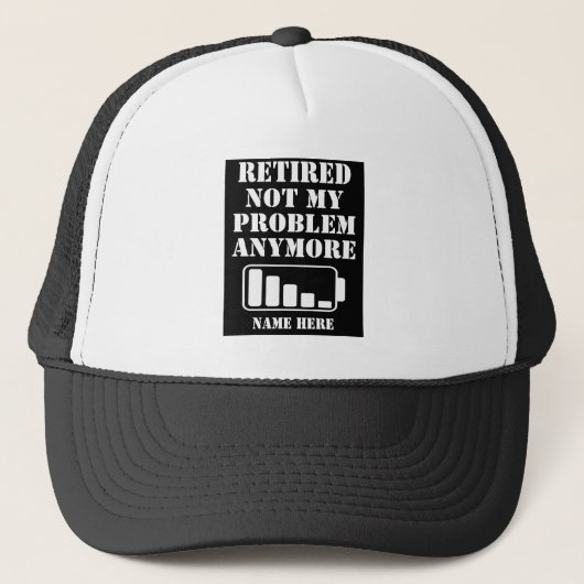 CASQUETTE RETRAITÉE PLUS MON PROBLÈME PLUS DRÔLE PILE (Devant)