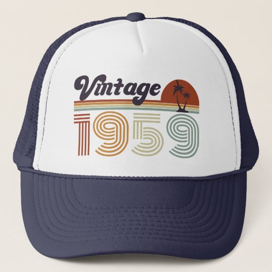 Casquette Retro 66e anniversaire, Vintage 1959 (Devant)