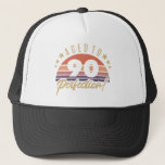 Casquette Retro 90th Birthday Humor<br><div class="desc">A vintage styled birthday gift idea for anyone. Featuring a distressed and desaturated retro sunset design that says ‘aged to perfection!’</div>
