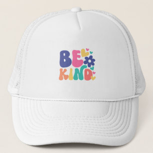 Casquette Rétro Boho Soyez Gentil – Fleur de Cœur Groovy Co