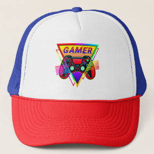 Casquette Retro Coloré Rainbow Gamer Jeu d'ordinateur