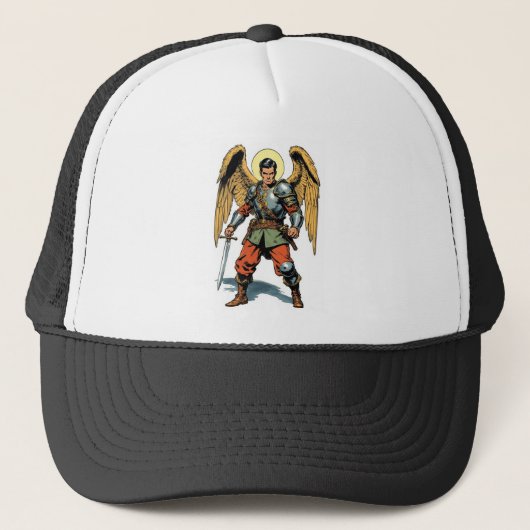 Casquette Retro Comic Style St Michael Trucker Hat (Devant)