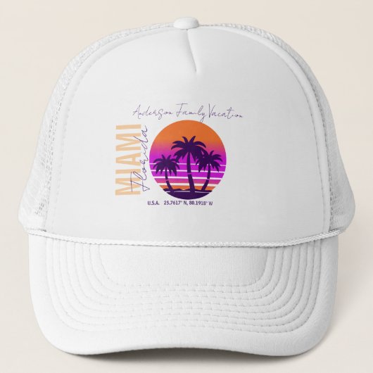 Casquette Retro Custom Vacation Hat (Devant)