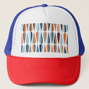 Casquette Rétro du milieu du siècle, goutte forme motif.