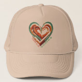 Casquette Rétro en forme de coeur (Devant)