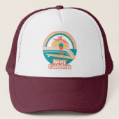 Casquette Rétro Fille Surfeuse Reste Dorée Côtière (Devant)