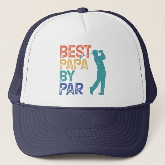 Casquette Retro Golfer - Best Papa By Par (Devant)