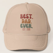 Casquette Retro Meilleur Papa Jamais Établi Date Nouveau Cad (Devant)